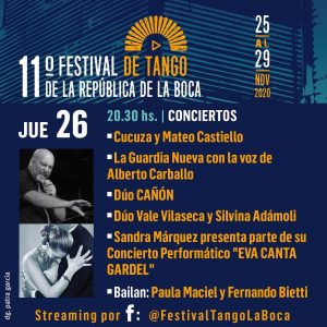 Cañón en el Festival de Tango de la República de La Boca